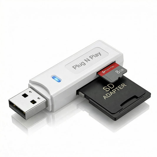 USB 3.0 Flash Drive with SD Card Slot