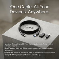 Extra Long USB-C Cable — 1m Freedom of Movement